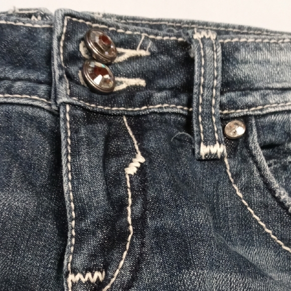 Vigoss Blue Boot Cut Jeans with Vintage Embroidery - Picture 12 of 14